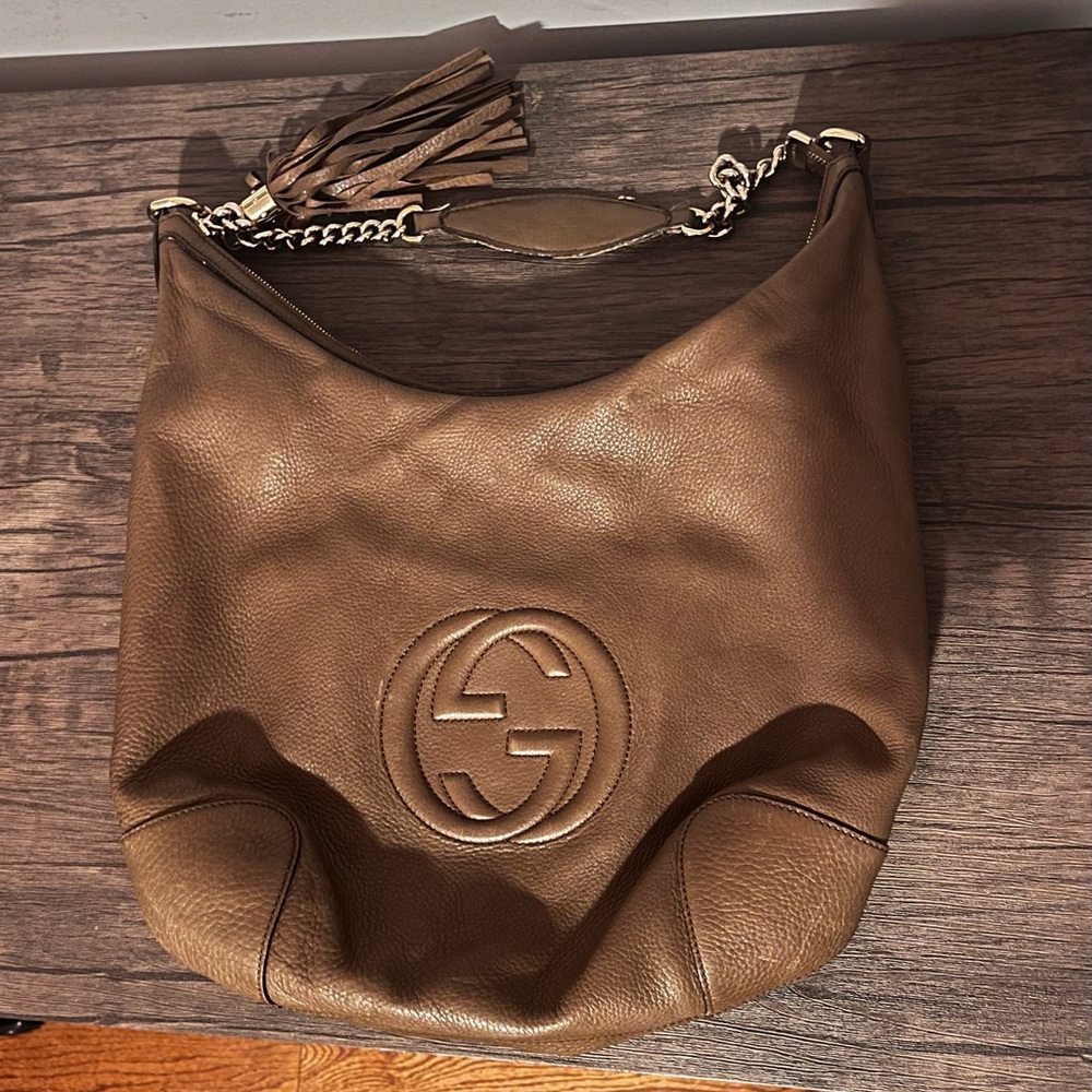 Gucci Soho Chain Hobo Leather Bag